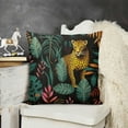 thumbnail image 2 of JRXY Leopard Pillow Covers, Cheetah Decorative, Jungle Tropical Leaves Print Throw Pillow Covers,Square Cushion Pillowcases for Sofa Couch Bed, Farmhouse Home Decor 12x12in, 2 of 5