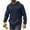 Navy, variant on Mens Hoodies Long Sleeve Textured Hooded Sweatshirt Casual Lightweight Pullover Drawstring Hoodie With Kanga Pocket,Size M-3XL