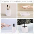 thumbnail image 3 of Collection Stone Effect White Bath Accessory Set-4 pieces, 3 of 6