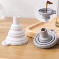 thumbnail image 2 of Embudos para uso en cocina, juego de 4, embudos plegables de silicona para llenado de botellas, embudo de grado alimenticio para transferencia de polvo líquido, utensilios de cocina plegable, 2 of 5