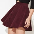 thumbnail image 5 of EDFBUYKRS Female Skirts Maxi Skirts for Women Fall 2026 2023 Women's Solid Corduroy Autumn Winter Skirt Fashion Button High Waist Umbrella Skirt for Women, 5 of 7