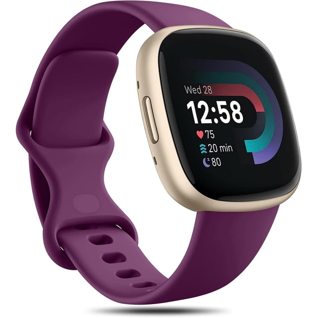 REQO Bracelets de Sport : Compatible avec Fitbit Versa 4/3, Sense/Sense 2 - Bracelets de Remplacement Doux pour Femmes & Hommes