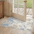 thumbnail image 4 of UERMEI 2'x3' Area Rugs for Entryway, Washable Non-slip Soft Indoor Door Mats, Modern Abstract Throw Rug for Bedroom Laundry Room Carpet, Blue & Brown, 4 of 9