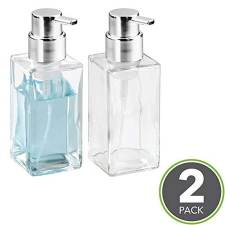 brand countertops mdesign vanities foaming dispenser sink soap chrome pump bottle clear bathroom pack kitchen hand