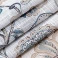 thumbnail image 3 of Kate Aurora Biscayne Bay 4 Piece Floral Sheer Grommet Top Curtains - Assorted Colors, 3 of 3
