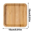 thumbnail image 2 of Solid Wood Snack and Fruit Tray - Natural Bamboo Material, Versatile Use for Parties and Gatherings, Sturdy Design with Smooth Finish, 2 of 7