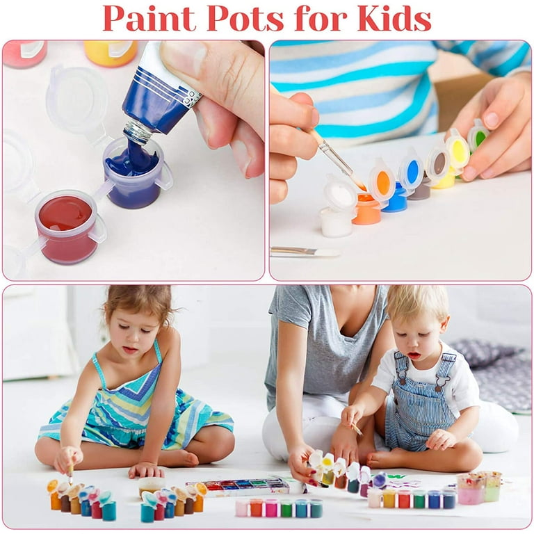  Paint Pots with Lids Empty Paint Pot Pod Strips Mini Paint Pot  Storage Containers : Arts, Crafts & Sewing
