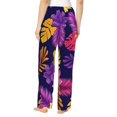 thumbnail image 3 of Bingfone Pajamas For Women,Purple Flower Pajama Pants With Pockets-Xx-Large, 3 of 9