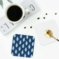 thumbnail image 5 of Disketp Beautiful King Penguin Pattern Funny Coasters,4 Pcs Leather Coasters With Holder, Perfect Housewarming Hostess Gifts,Protect Furniture From Water Marks Scratch, 5 of 9