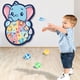 thumbnail image 2 of Set With 6 Sticky Balls And A Hook Kids Sticky Ball Dart Target Board Cartoon Animal Target Game(Foxes, Elephants, Dinosaurs) Outdoor Sports Indoor Cloth Toys Educational Board Games, 2 of 4