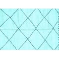 thumbnail image 1 of Ahgly Company Indoor Rectangle Solid Light Blue Modern Area Rugs, 5' x 8', 1 of 4