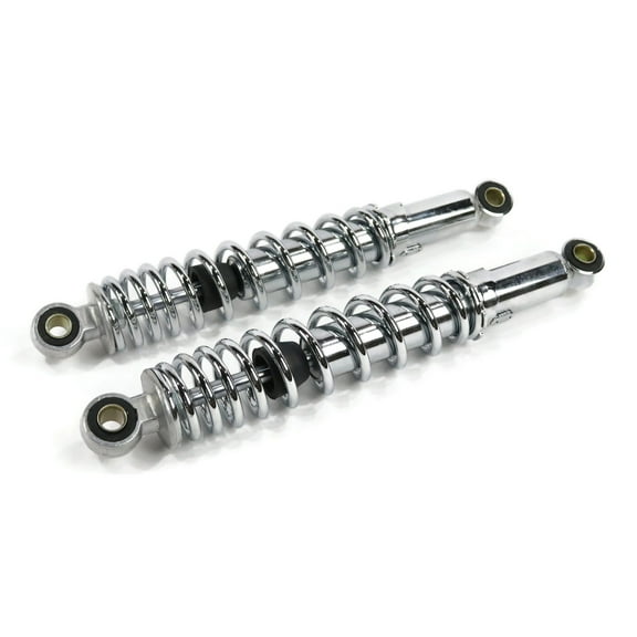 The ROP Shop (Set of 2) 12" Chrome Shock Absorbers, 450 lbs Total Load & 2" Max Compression