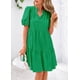 thumbnail image 5 of Vestido KIRUNDO Oyelet Summer para mujer, cuello en V, verde, XXL, 5 of 9