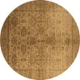 thumbnail image 1 of Ahgly Company Indoor Round Oriental Brown Traditional Area Rugs, 3' Round, 1 of 4