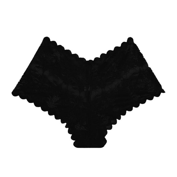 3 Packs Womens Underwear Lace Stretch Ladies Hipster Briefs Panties for Women L Black