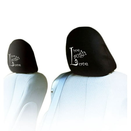 Logo Car Seat Towel - New Pair of Live Laugh Love Logo Car Seat Headrest Covers Universal Fit Great Gift Idea Shipping Included