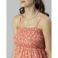 thumbnail image 6 of Moomaya Womens Printed Shoulder Strap Top, Square Neck, Smocked Casual Summer Cotton Top, 6 of 7