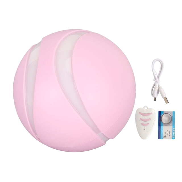 Pelota interactiva para perros con control remoto, recargable por USB, automática, con luz LED, para perros y gatos