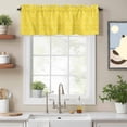 thumbnail image 2 of White Diamond Lattice Valance Curtain Yellow Retro Plaid Texture Window Valances Rod Pocket Short Curtains Window Treatments for Kitchen Bedroom Bathroom Laundry 60" x 18", 2 of 9