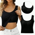 thumbnail image 2 of ORT Womens Tank Tops with Built in Bra Padded Camisole Yoga Bra Tanks Tops Racerback Workout Tops Cotton Undershirt(Black,M), 2 of 5