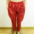 thumbnail image 3 of Sequin Pants Girls Boys Sparkly High Elastic Waist Leggings Birthday Party Carnival Dance Trousers Kids Stylish Summer Bottoms Red 6-7 Years, 3 of 3