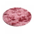thumbnail image 2 of Round Rug for Bedroom Fluffy Circle Rug for Kids Room Tie Dye Furry Carpet for Teen's Room,Nursery Room,Fuzzy Plush Rug for Dorm Cute Room Decor for Baby,39.4x39.4in (Red), 2 of 10