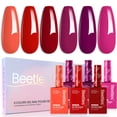thumbnail image 1 of Set de esmaltes de uñas en gel Beetles Hema Free Red, 6 colores, 90 ml, 1 of 7