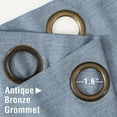 thumbnail image 4 of Vangao Linen Blended Blue Curtains Light Filtering Semi Sheer Curtains 2 panels for Living Room Bedroom Grommet Drapes 52" x 84", 4 of 7