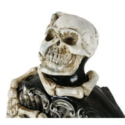 Skeleton Bones Skull With Red Heart Decorative Potion Bottle