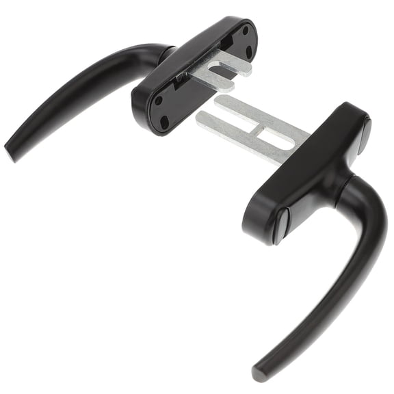 MERRYHAPY 2-Pack Black Sliding Door Handles Zinc Alloy Window Pulls for Home, Easy to Install and Design