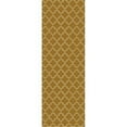 thumbnail image 1 of Aspen Brands RUG10BRN26 2 x 6 ft. Quaterfoil Design Rug - Brown & White, 1 of 2