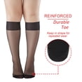 thumbnail image 4 of G&Y Women's Plus Size Knee High Stockings - 9 Pairs with Widened Ribbed Cuff, Black, 4 of 5