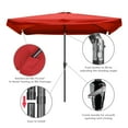 thumbnail image 5 of Yescom 10x6.5 Ft Aluminum Outdoor Patio Umbrella with Valance Crank Tilt Garden Yard, 5 of 11