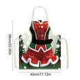 thumbnail image 6 of Christmas Apron for Holiday Cooking Baking Adjustable with Pocket Festive Kitchen Wear for Men and Women(A), 6 of 6