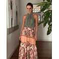 thumbnail image 3 of Blusa cuello halter Behla J&B color verde para Dama, 3 of 4