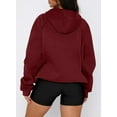 thumbnail image 4 of KISSMODA Women Half Zipper Pullover Sweatshirt Long Sleeve Hoodies Kangaroo Pocket Fleece Basic Sweater, 4 of 4