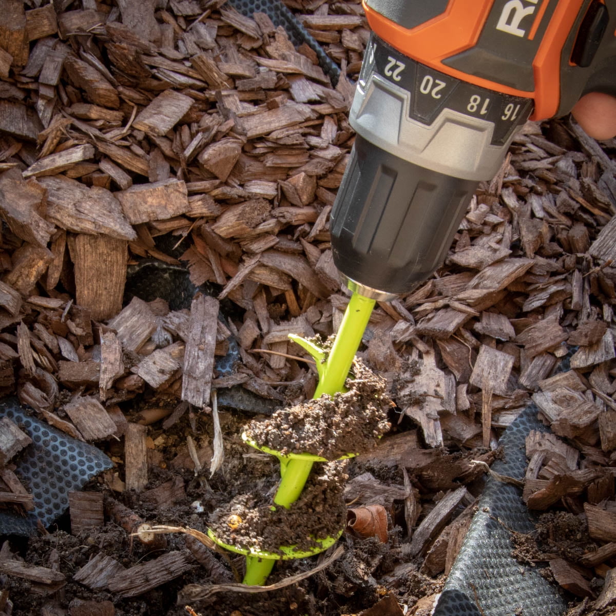 XtremepowerUS Flower Bulb Plant Auger Drill Bit Garden (2” x 9") Auger Plants Digging for 3/8” Hex Drive Drill