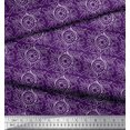 thumbnail image 2 of Soimoi Purple Cotton Duck Fabric Blocks Block Print Fabric by Yard 44 Inch Wide, 2 of 3