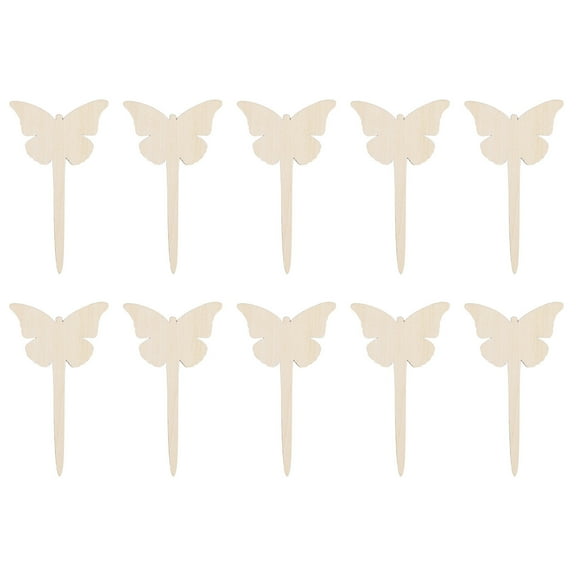 JoyMoreHome 10Pcs Bamboo Plant Labels, T-Type Wooden Plant Marker Garden Sign Tags Garden Markers for Seed Potted Herbs Flowers Vegetables