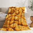 thumbnail image 4 of Manta de franela con forma de nuggets de pollo dorados, manta para aire acondicionado, el mejor regalo, manta de felpa ligera y cómoda, 4 of 5