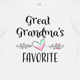 thumbnail image 4 of Inktastic Great Grandmas Favorite- Heart Great Grandchild Boys or Girls Baby T-Shirt, 4 of 5