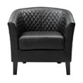 thumbnail image 2 of PRI Faux Leather Accent Chair in Black, 2 of 3