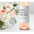 thumbnail image 5 of Always Read the Fine Print ● SET of 5 ● GENDER NEUTRAL Pregnancy Announcement Wine Labels, Baby Announcement Wine Label, We are Pregnant, Pregnancy Reveal, Alternative to Card WATERPROOF A200-5RFP, 5 of 5