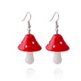 thumbnail image 5 of Pendientes de fresa roja con personalidad creativa, lindos pendientes colgantes de hongo con simulación de resina de fruta 3D, 5 of 5