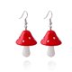 thumbnail image 5 of Pendientes de fresa roja con personalidad creativa, lindos pendientes colgantes de hongo con simulación de resina de fruta 3D, 5 of 5