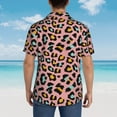 thumbnail image 6 of Daiia Leopard Hawaiian Shirt for Men Gentle Cotton Regular Short Sleeve Casual-Large, 6 of 9