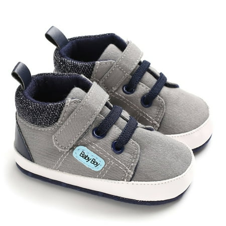 

Autumn Fashion Baby Boys Anti-Slip Shoes Sneakers Toddler Soft Soled First Walkers Gray S