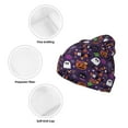 thumbnail image 3 of Pofeuu Halloween Sweet Candy Print Beanie Hat for Men Women Knit Winter Hat Warm Cuffed Skull Beanie Slouchy Soft Unisex, 3 of 6
