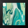 thumbnail image 2 of Studio W 12x12 Black Modern Framed Museum Art Print Titled - Flowing Teal III, 2 of 5