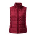 thumbnail image 4 of Sevevn Women's Quilted Puffer Sleeveless Vest Stand Collar Zip‑Up Lightweight Padded Gilet with Zipper Pockets Fall Winter Outerwear Wine S, 4 of 7